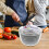 Manual salad spinner for draining salad and , 5