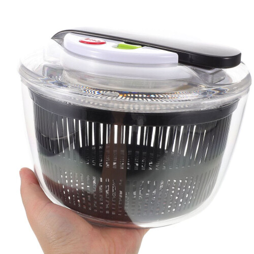 Manual salad spinner for draining salad and , 2