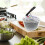 Manual salad spinner for draining salad and , 4