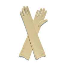 Cosplay Gloves Long Elbow-Length Spandex Stretch Elastic Beige For Cosplay Evening Party Dance