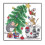 Christmas tree pattern cross stitch kit with printed wall decor 1