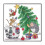 Christmas tree pattern cross stitch kit with printed wall decor 4