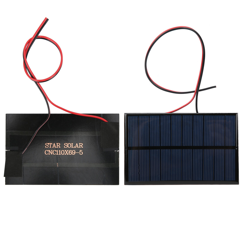 2Pcs Mini Solar Panel System 5V 250Ma Dc Charger With 30Cm Cable 3111360328189