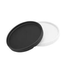 2 keramiska fat för suckulenter, vita