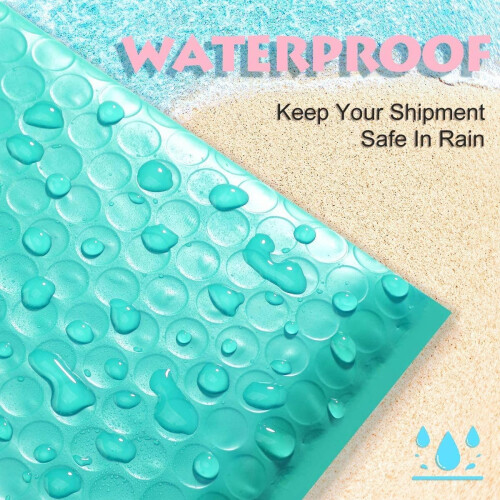 Blue Bubble Mailer 100 Pcs Bubble Padded Mailing Envelopes Self-Seal Poly 18 By 23 Cm 2