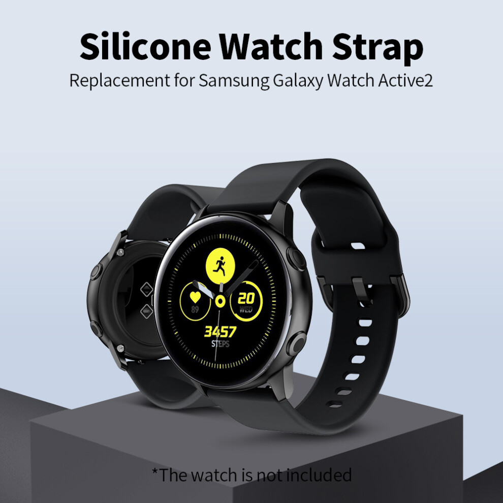 Replaceable Silicone Watch Strap 22Mm For Active2 - Adjustable Band Black 4951360328593