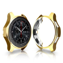 Skyddsfodral för Gear S3 klockfodral, stötsäkert, splittersäkert, guld