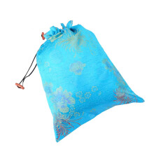 Bolsa de seda con cordón para joyería, bodas, fiestas, con