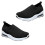 Schwarze Damen-Freizeitschuhe, gewebtes Mesh-Obermaterial, 1 Paar 4