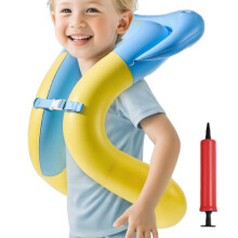 Swim Vest Arm Floats For Kids, Ergonomic Life Vest, 3-15 Years, Blue, Beach Pool Fishing
