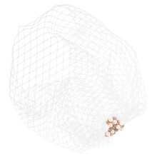 Set mit 2 Fascinators für Hochzeitsstirnbänder, weiße Hüte