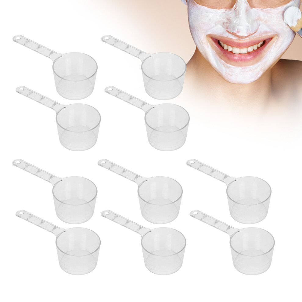 10pcs Transparent Plastic Cosmetic Mixing Spoons 13.5cm Makeup Scoops