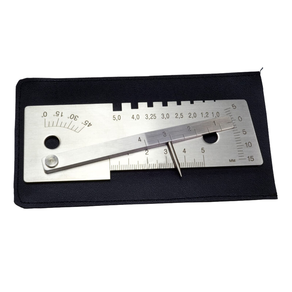Welding Gauge Inspection Metric Stainless Steel 45 Degree Measuring Tools Height 0-5Mm Multipurpose Measurer Gauge Measurement Tool 9105992027583