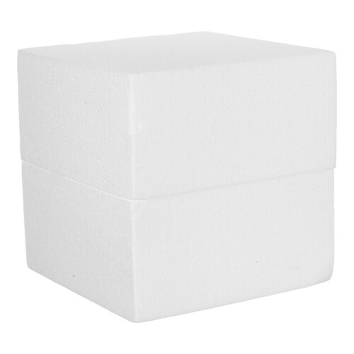 2 vierkante taartdummy's van fondant