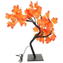 2 piezas de árbol de luz artificial de arce con USB para decoración de mesa