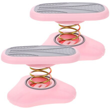 2er-Pack Pedal-Toilettenhocker/Schreibtisch-Fußstütze, rosa PP