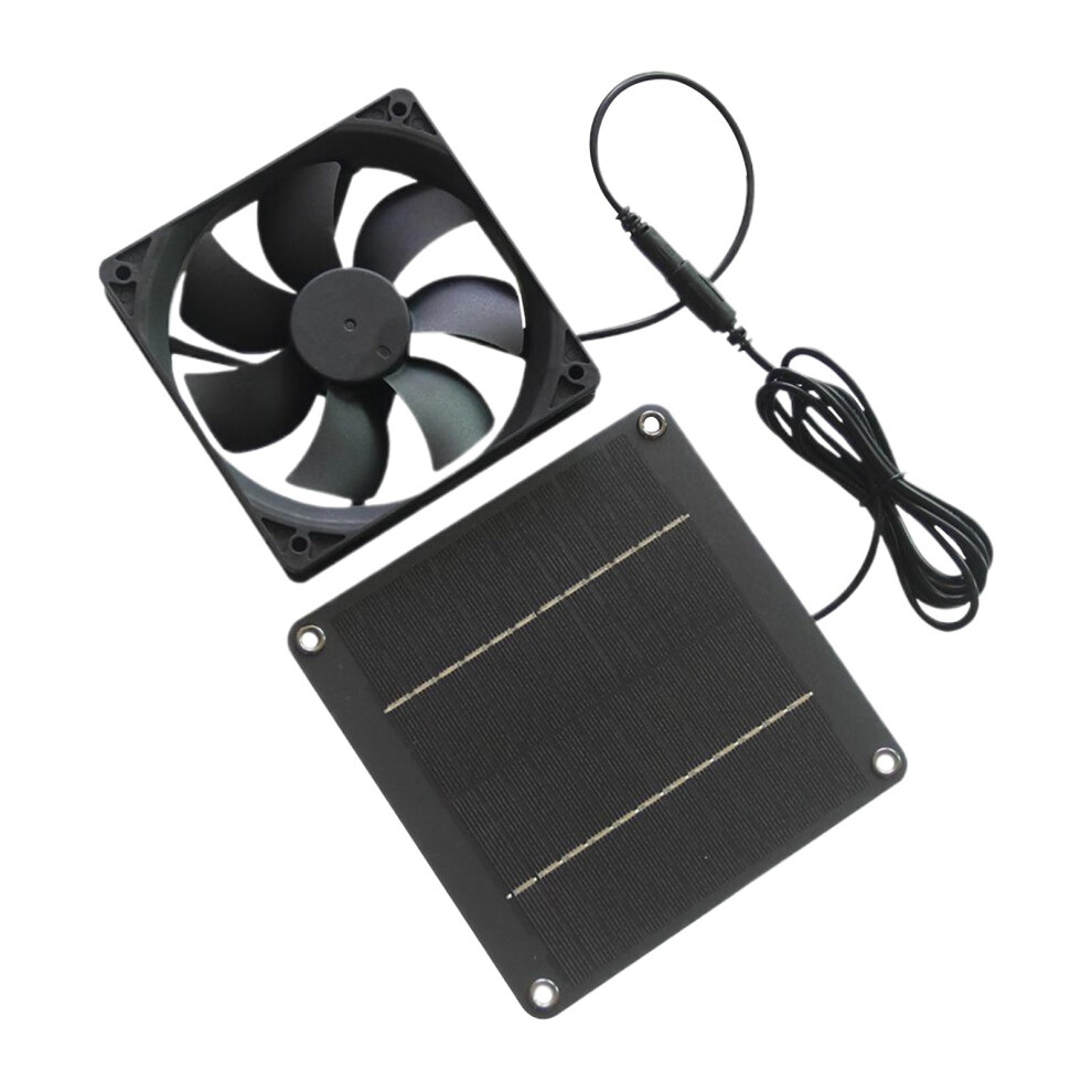 Chicken Coop Fan 20W Waterproof Solar-Powered Exhaust Fan For Roofs Sheds Attics Kennels Barns Garages Greenhouses 9339159098899