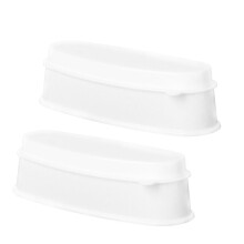 2pcs White French Dip Nail Tray Nail Tip Shape Templates for Nails