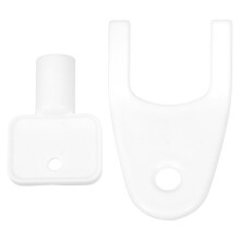 2 stuks witte papieren handdoekdispensers met slot