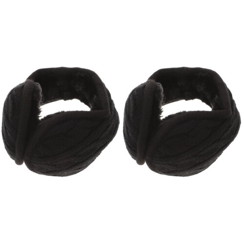 2-Pack Foldable Ear Warmers, Adjustable Unisex Fur Ear Protectors 1