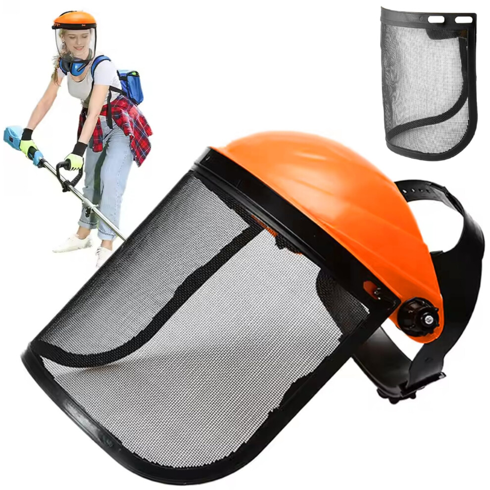 2Pcs Steel Wire Mesh Safety Face Shield, Adjustable Flexible Mask For Weed Whacking, Grinding, Cutting & Yard Work Protection. 9105992027903