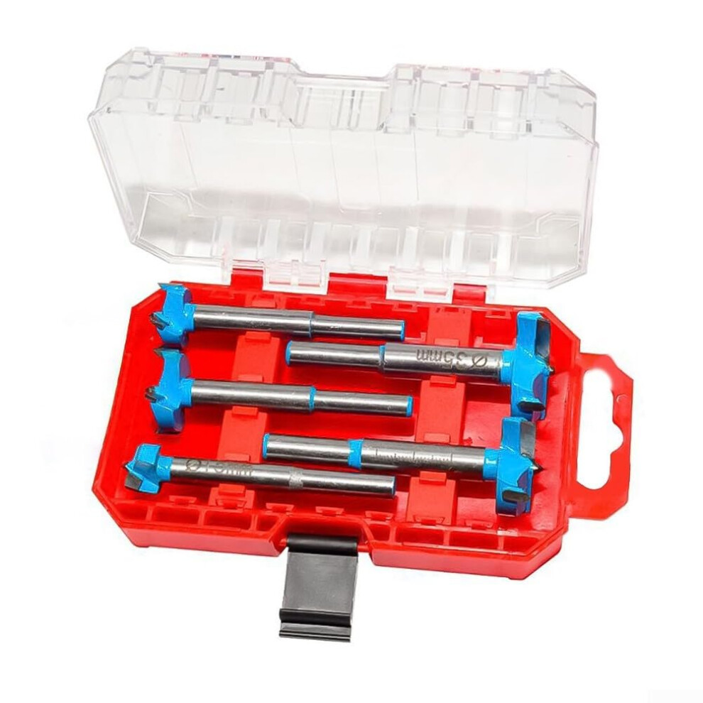 Professional Woodworking Carbide Drill Bit Set, 18-35mm Door Hinge B Bits, Adjustable Dial Guide For Cabinet Install-image-OPC-PMXJFP5-NEW