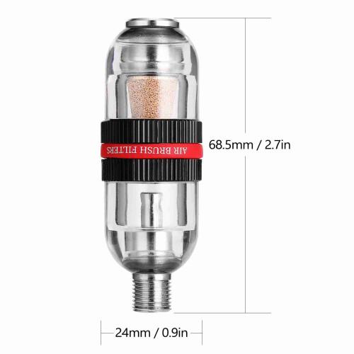 Wasserabscheider Sprühstiftfilter 68,5 mm Metall Schwarz/Rot 1