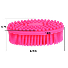 Silicone Baby Sensorik Pinsel Massage Badespielzeug Rose Rot — 12cm