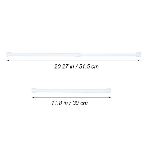 3 barras de cortina telescópicas ajustables con tensor pequeño. 1