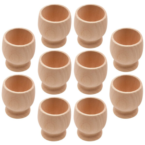 30 Empty Hand-Paintable Wooden Egg Holders for DIY Projects 2