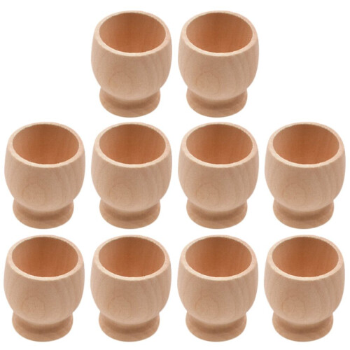 30 Empty Hand-Paintable Wooden Egg Holders for DIY Projects 1