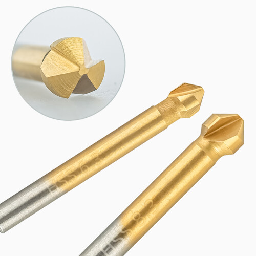 3 Flute 90 Degree HSS Chamfering Tool Bit for Metal-6 piece set 2