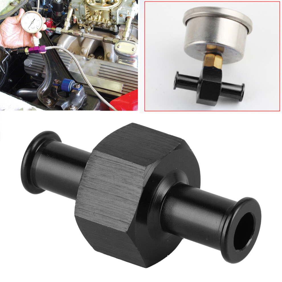 Fuel Nitrous Pressure Gauge Adapter, Aluminium Alloy, 3/8In Hose, 1/8In Npt Black 7681360333408