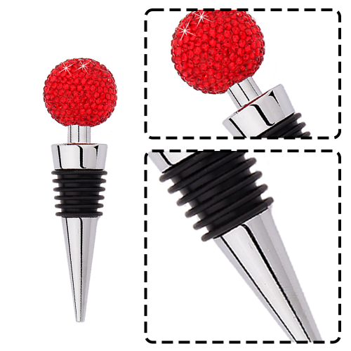 Επαναχρησιμοποιήσιμο πώμα κρασιού με κρυστάλλινο σχεδιασμό, ιδανικό για 2