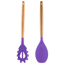 Cooking Companion: Non-scratch Kitchen Tool Set, Ergonomic Wooden Handle, Perfect For Non-stick Cookware (2PCS)