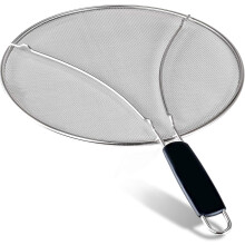 Grease Splatter Screen, Protection From Burns Ultra Fine Mesh, Stainless Steel Oil Splatter Guard For Frying Pan And Skillet, Heavy Duty Construction