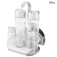 Modernes Gewürzflaschen-Set aus Glas und Edelstahl – luftdicht und mit starker Abdichtung zur Frischhaltung in Küche, Haushalt, Bar, Restaurant