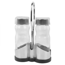 Gewürzbehälter im Landhausstil, Salz- und Pfefferstreuer aus Klarglas für Ihren Essgenuss