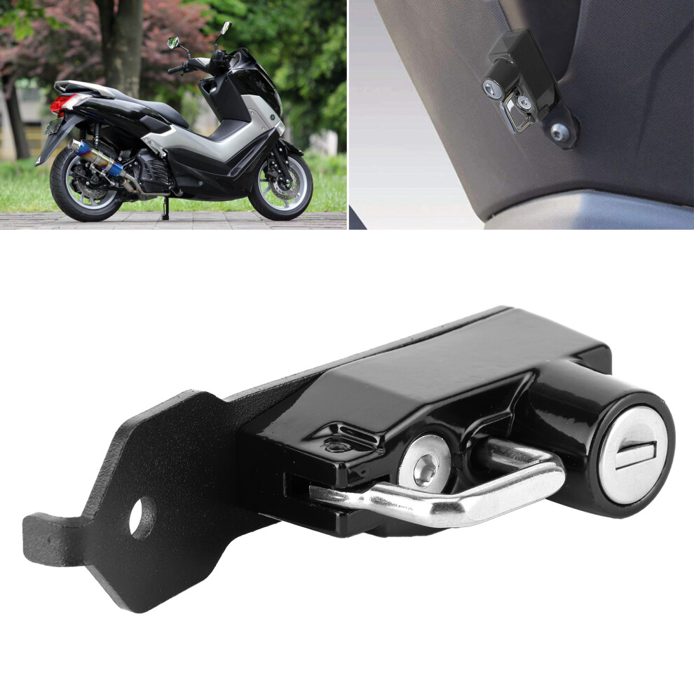 Aluminum Helmet Lock For Yamaha Nmax125/155 With 2 Keys Black 5041360334379