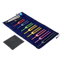 Tuning Fork Set 9-Piece Color Tuning Forks For Chakra Healing Sound Therapy Body Mind Spirit Balance