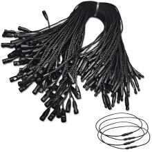 100x Wide Applications Security Tags Fastener Hook Ties Set Black Easy