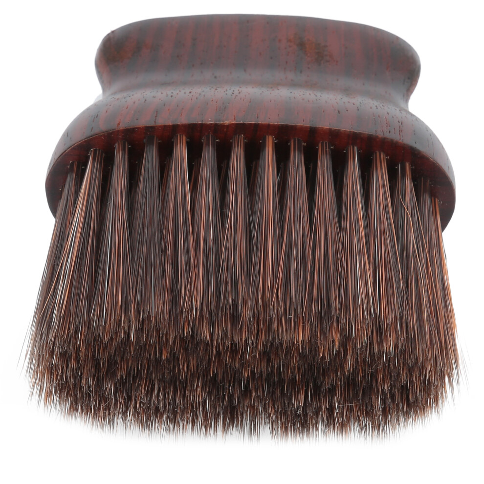 Unisex Wooden Neck Duster Brush For Salon & Home, Soft Nylon Bristles