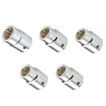 5Pcs 3/4'' Metric Socket Impact Wrench Hex Socket-Twelve horns