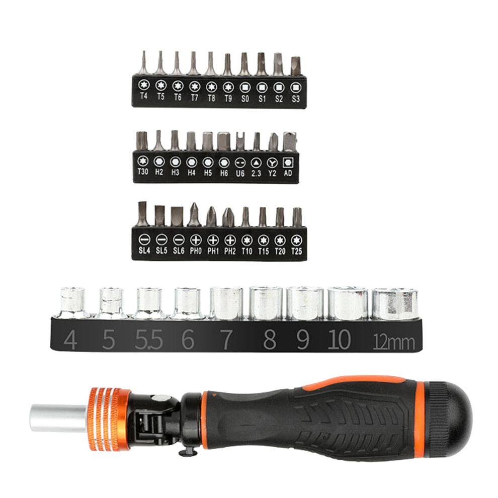 40 Pack Compact Stubby Screwdriver With Magnetic Bits Ergonomic 7696000252759