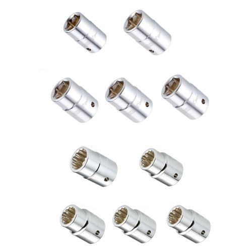 5Pcs 3/4'' Metric Socket Impact Wrench Hex Socket-Twelve horns 1