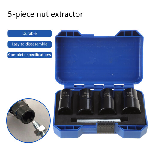 5Pcs Locking Spline Star Hex and Fluted Hex Lug Nuts Remover Set 1