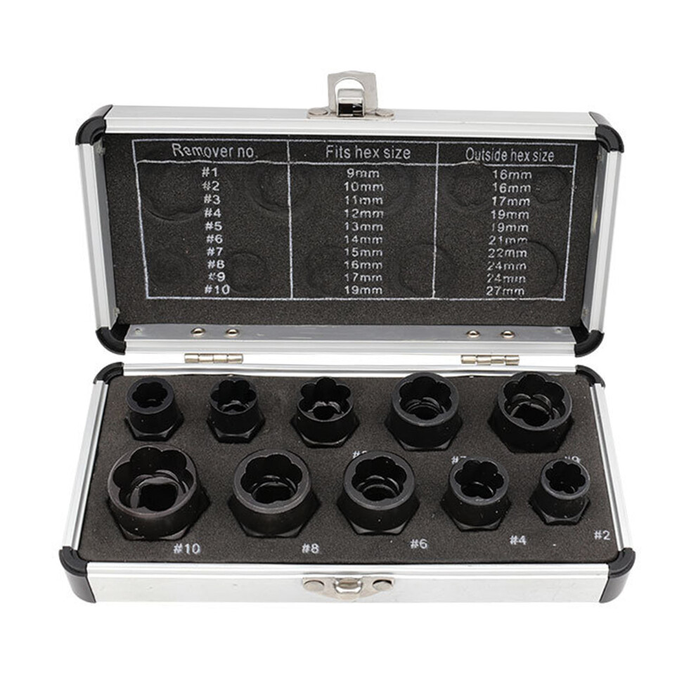 10Pieces Multifunctional Impact Bolt Impact Bolt Nut Remover Set 7696000253862