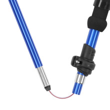 Portable Aluminum Alloy Telescopic Hiking Pole for Outdoor Sports, Blue