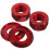2 M10 Aluminum Alloy Folding Fixie Drum Nuts (Red) 1