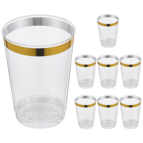 8 Stück Kunststoff-Wassergläser, Champagnergläser, Saftbecher, Getränkebecher